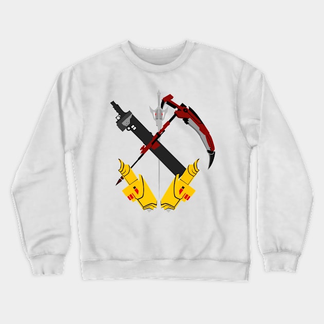 team rwby: weapons Crewneck Sweatshirt by katanaballs